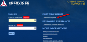 Civil Air Patrol Eservices Login