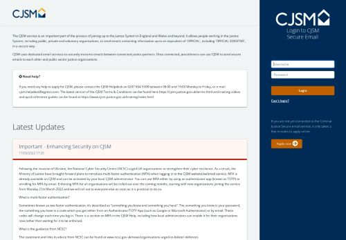 Cjsm Login Uk