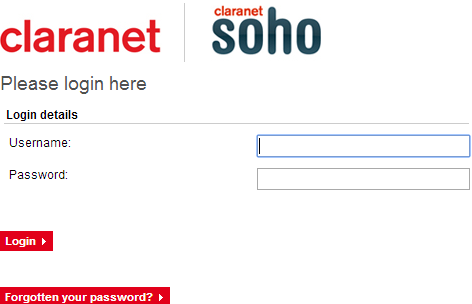 Claranet Soho Login