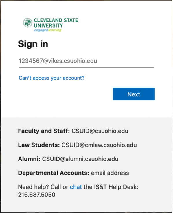 Cleveland State Login