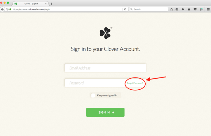 Clover Sites Login