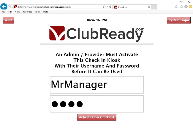 Clubready.Com Staff Login