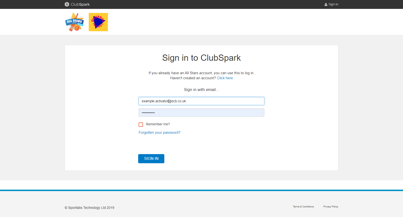 Clubspark Cricket Login