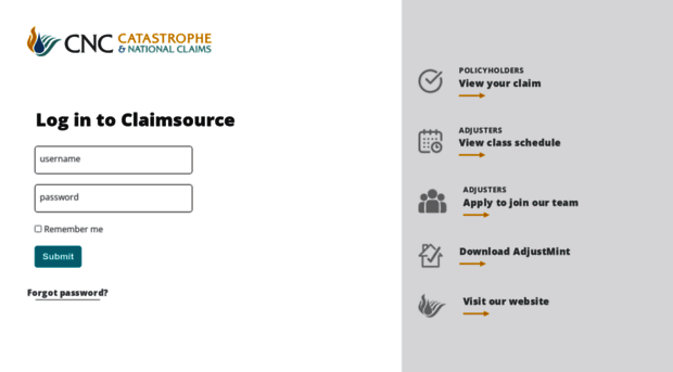 Cnc Claimsource Login