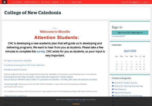 Cnc Moodle Login