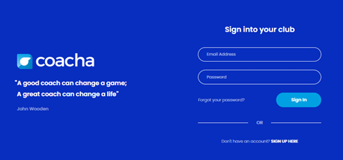 Coacha Login