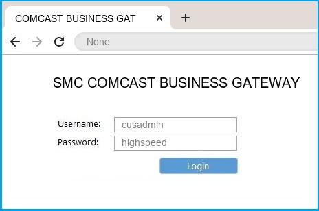 Comcast Business Default Login