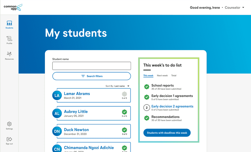 Common Application Recommender Login