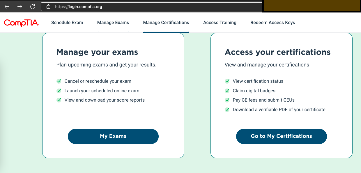 Comptia Exam Login