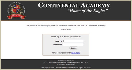 Continental Academy Login