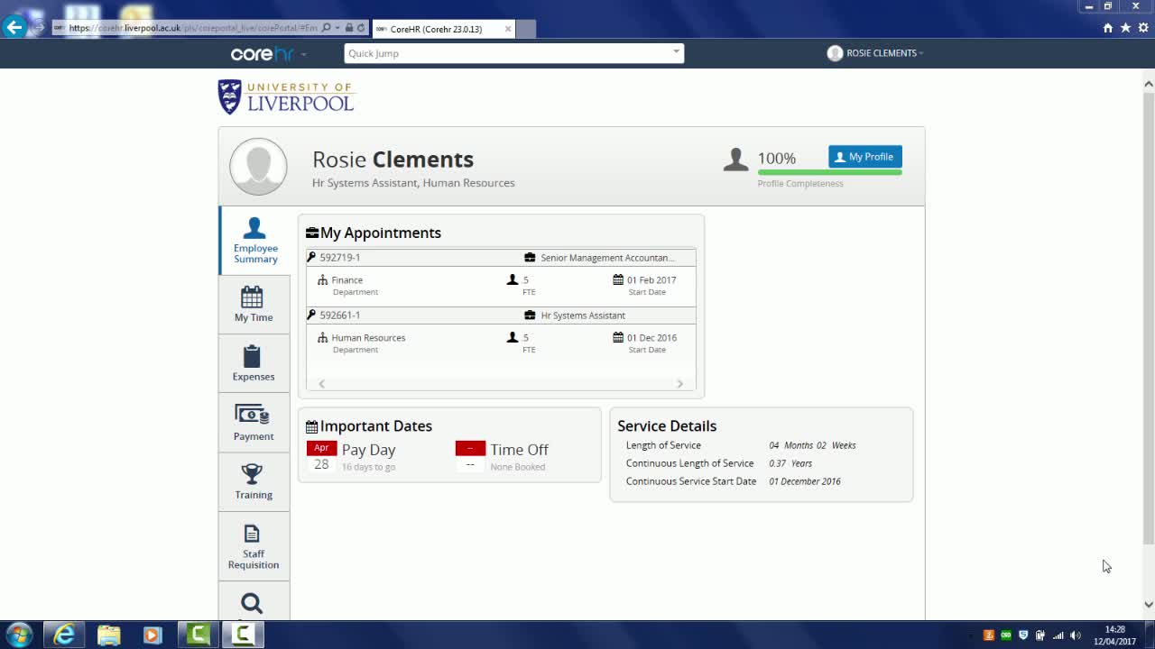 Core Hr Liverpool Login