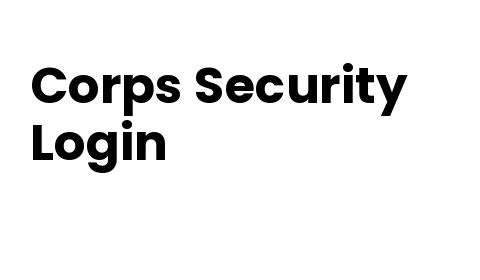 Corps Security Login