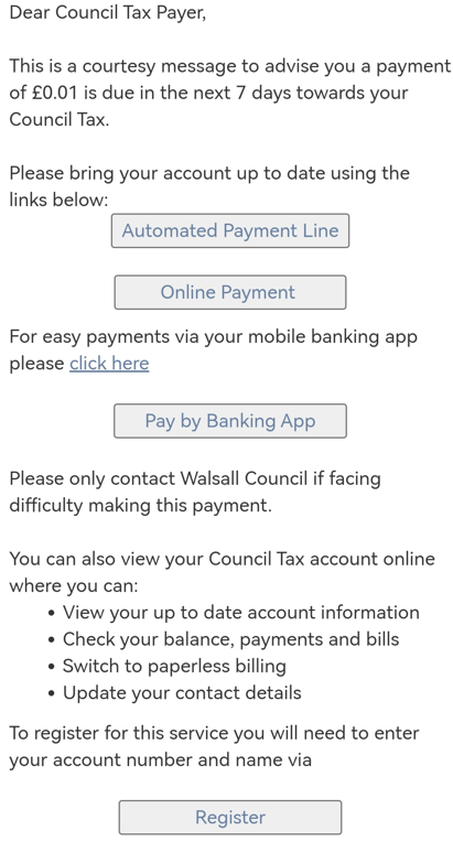 Council Tax Login Walsall