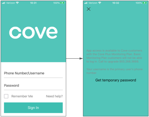 Cove Security Login