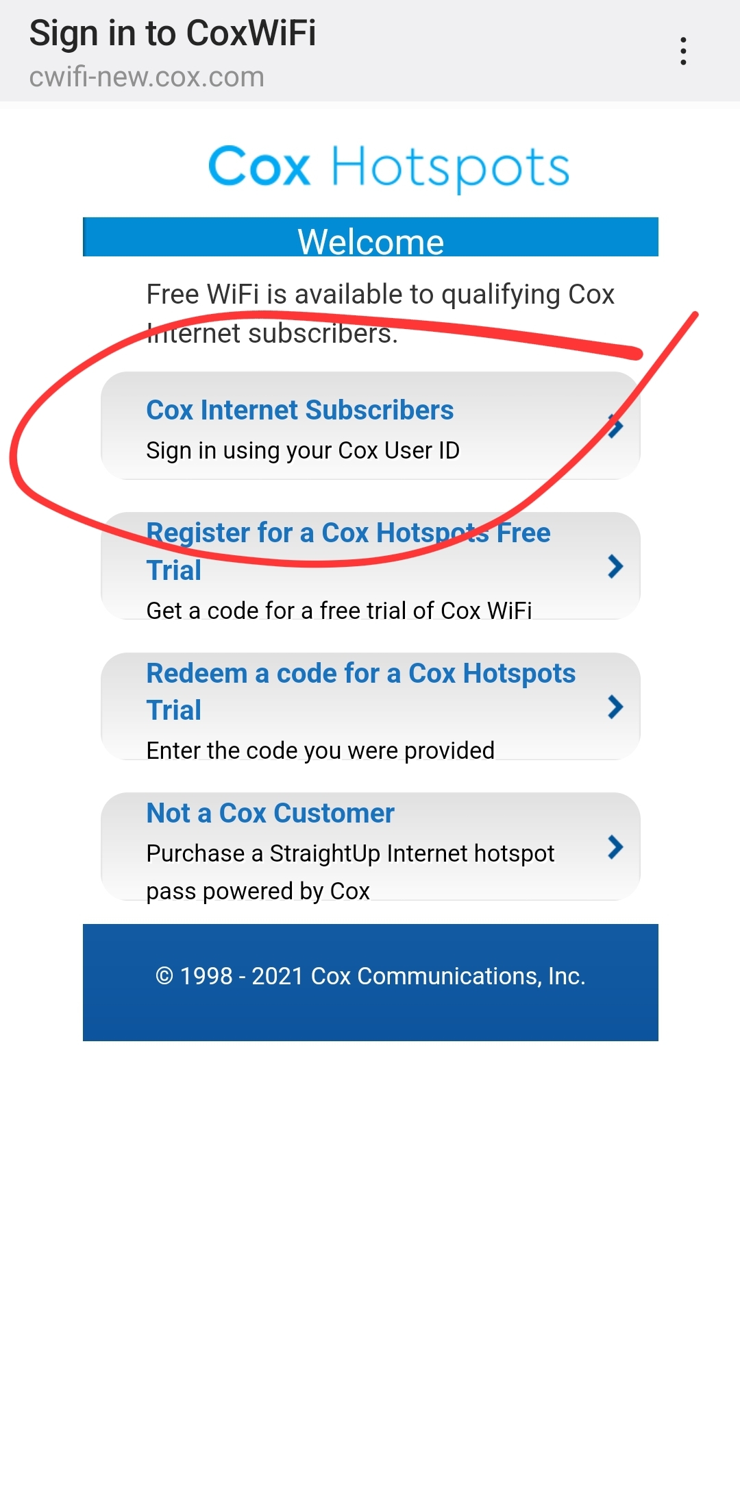 Cox Hotspot Free Trial Login