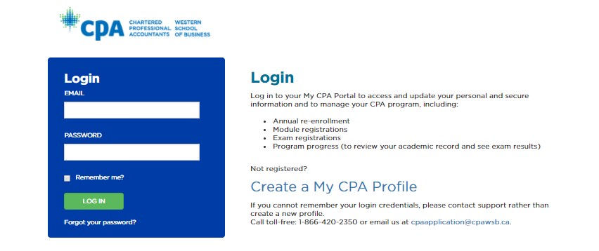 Cpa Ontario Pert Login