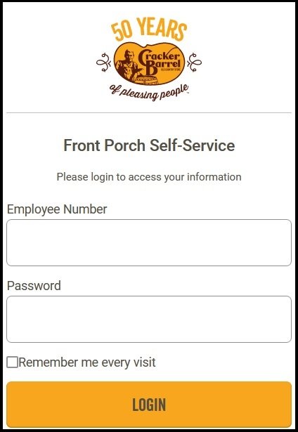 Cracker Barrel Employee Login Front Porch