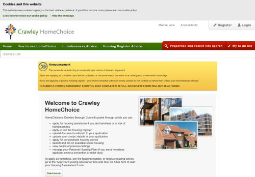 Crawley Homechoice Login