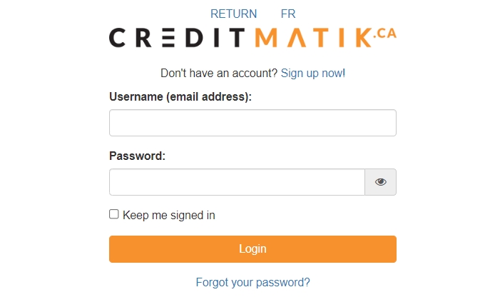 Creditmatik Login