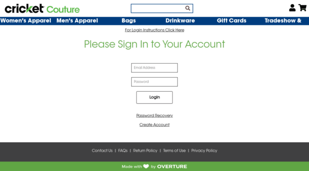 Cricket Couture Login