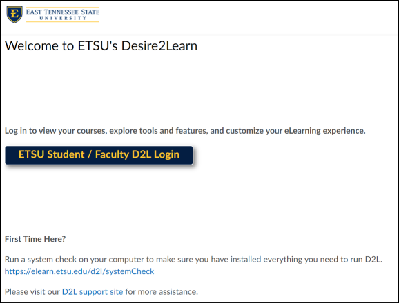 D2L Etsu Login