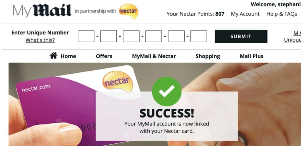 Daily Mail Nectar Rewards Login