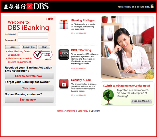 Dbs Ibanking Login