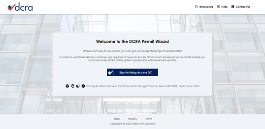 Dcra Permit Login