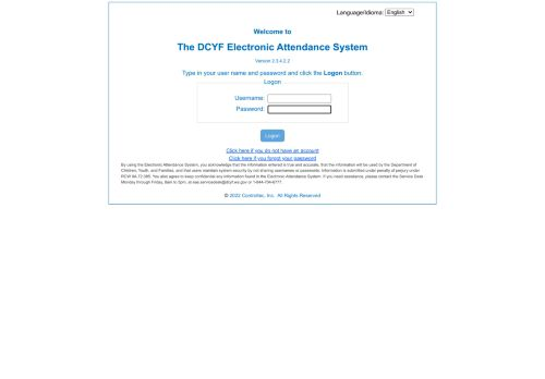 Dcyf Electronic Attendance Login