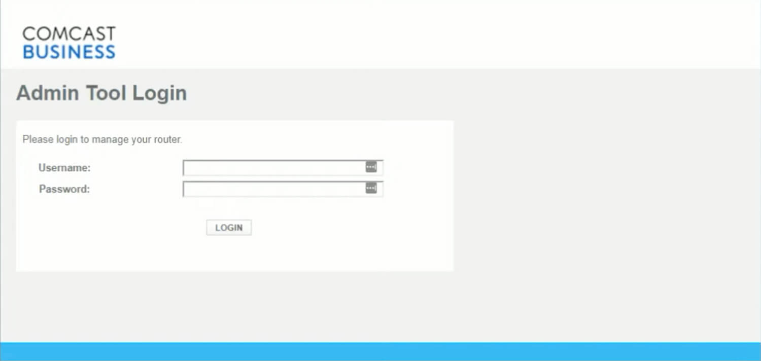 Default Comcast Business Router Login