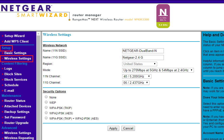 Default Login Netgear