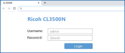 Default Login Ricoh