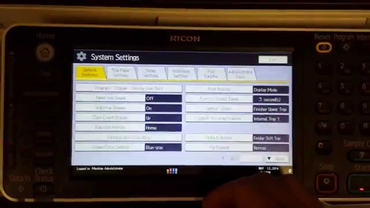 Default Ricoh Login