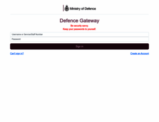 Defence Gateway Login