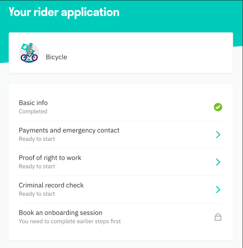 Deliveroo Rider Application Login