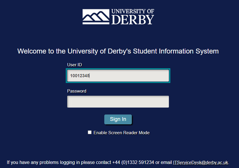 Derby Uni Student Login