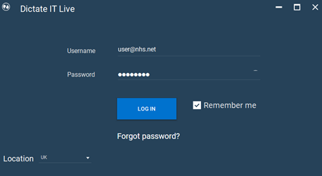 Dictate It Login