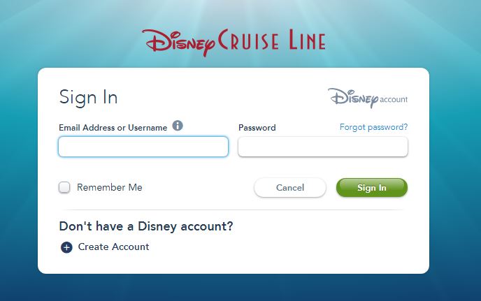 Disney Cruise Line Login