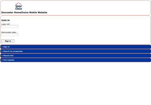 Doncaster Homechoice Login
