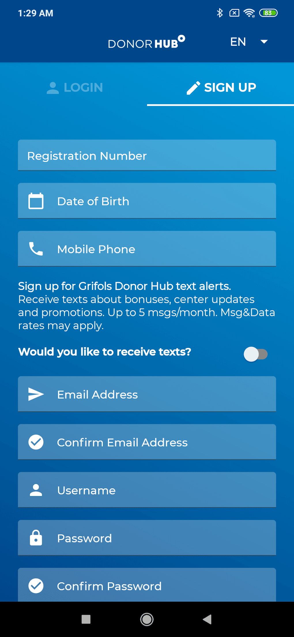 Donor Hub Grifols Login