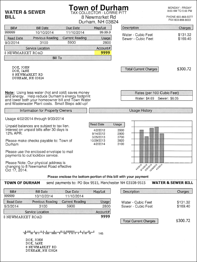 Durham Water Bill Login