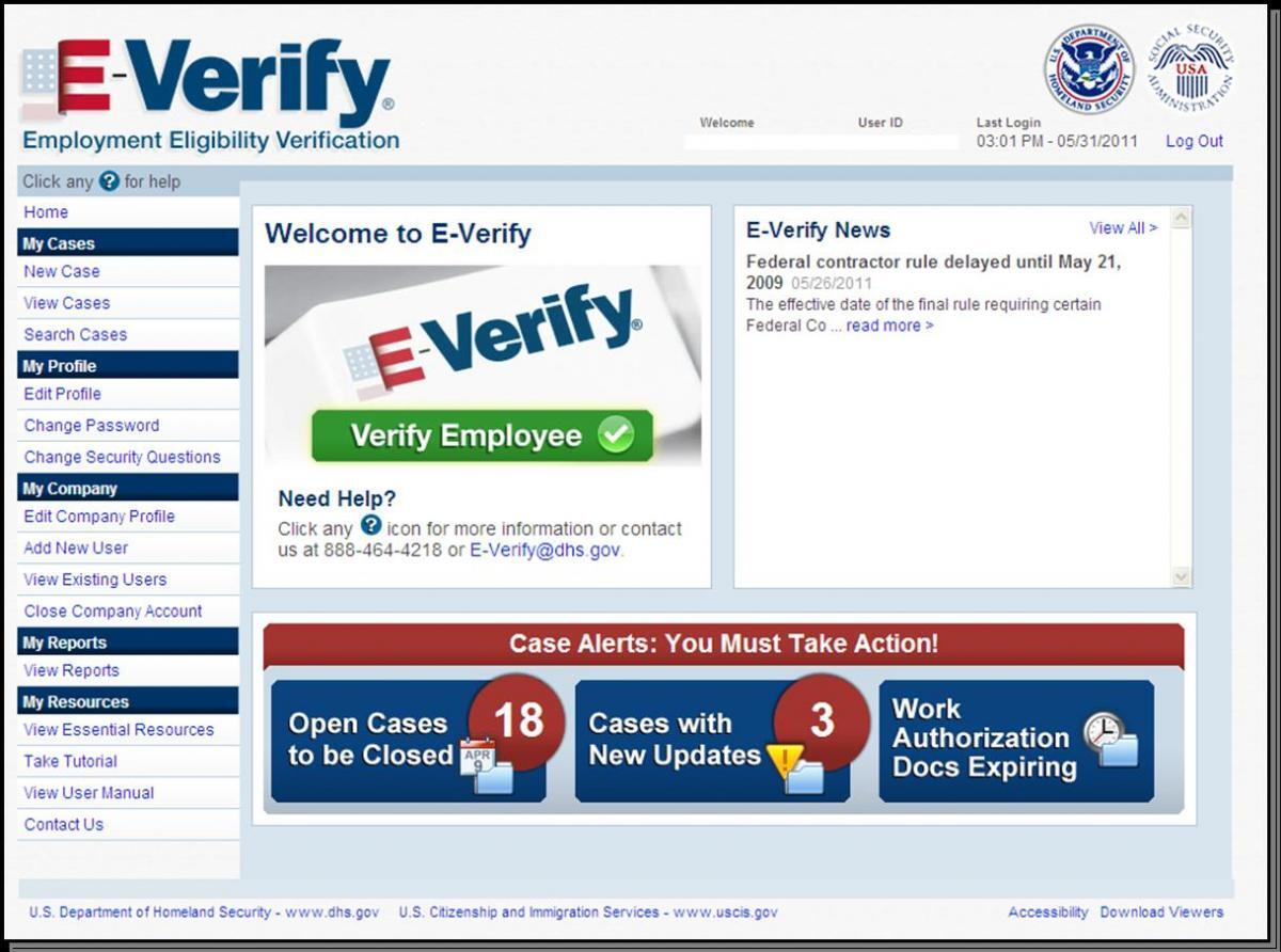 E Verify Login Employer