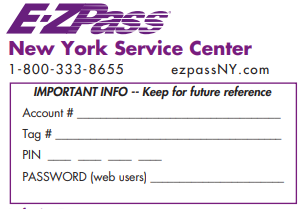 E Zpass New York Login