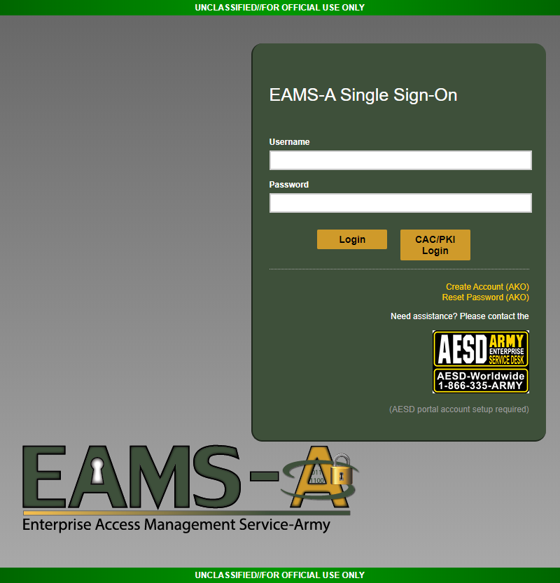 Eams Login Army