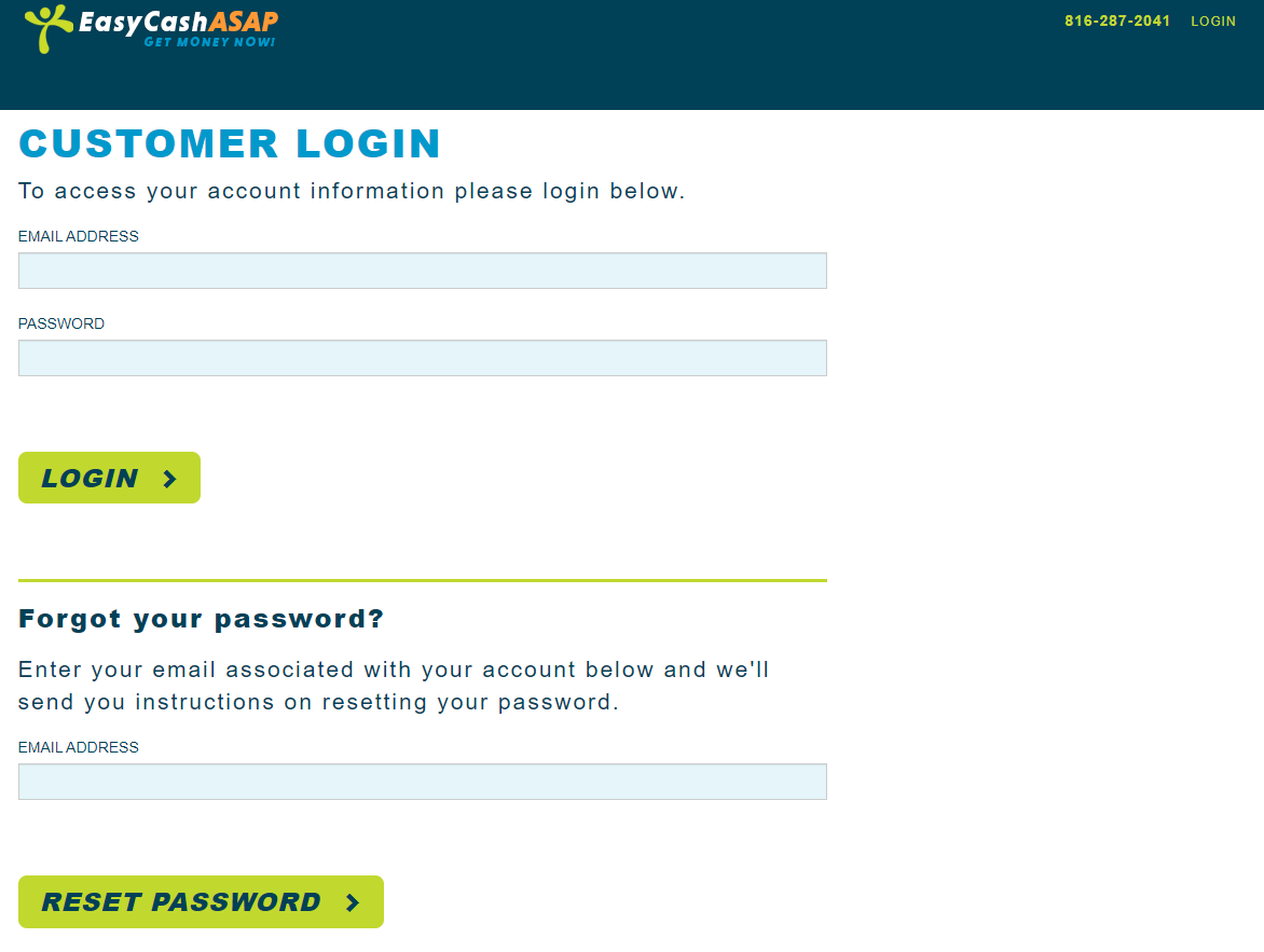 Easy Cash Asap Login