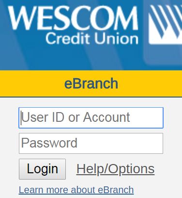 Ebranch Wescom Login