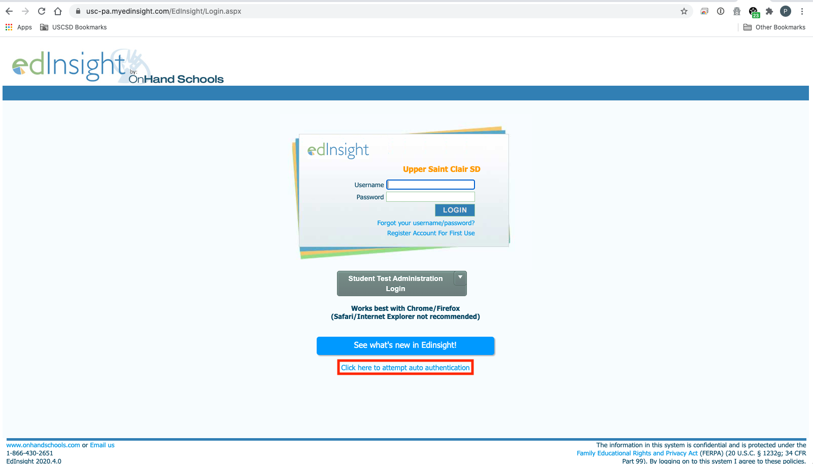 Edinsight Student Login