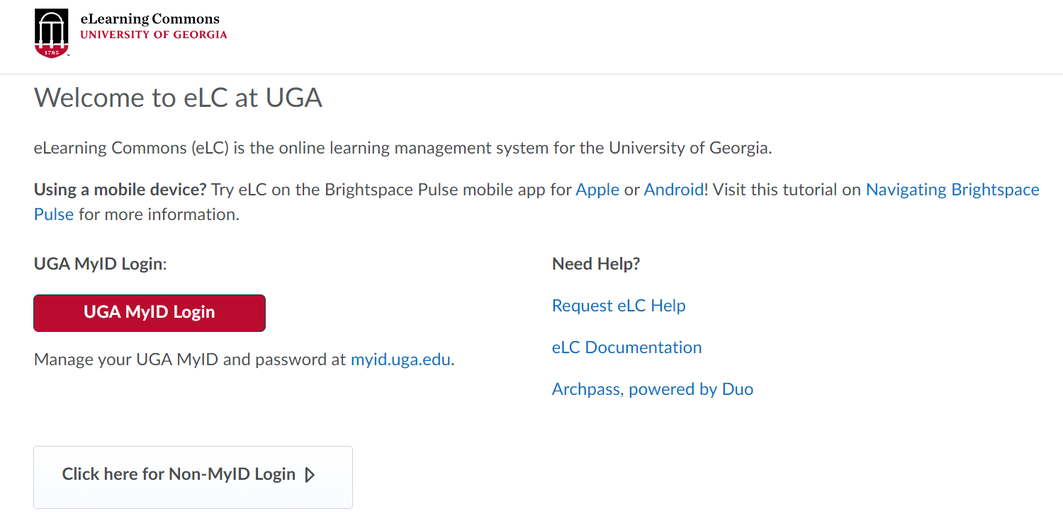 Elc Login Uga