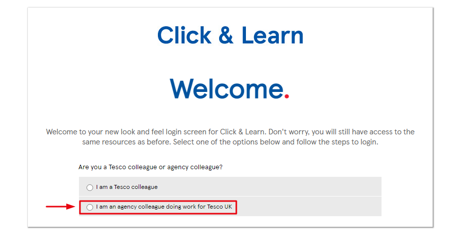 Elearning Login Tesco