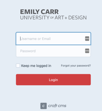 Emily Carr Login